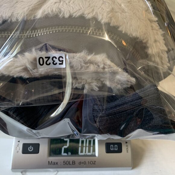 Levi’s Women Sherpa Bomber Jacket L Ivory Blue Full Zip Pocket Quilted Lined Y2K - Picture 12 of 12